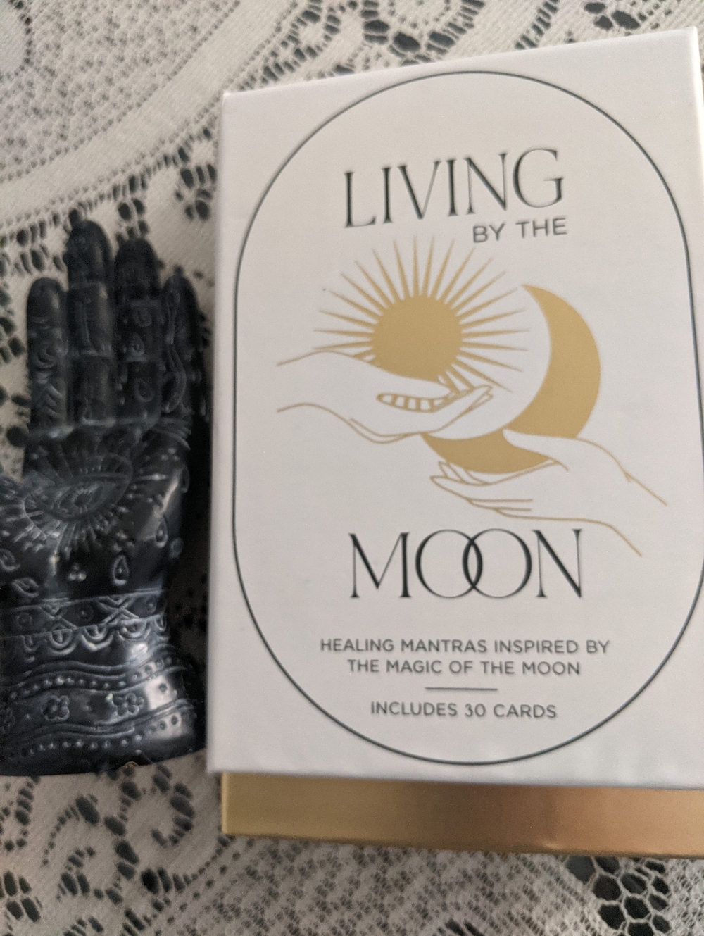Healing Mantra Intention Card Deck Palmistry Hand Halloween Decor Spiritual Gift